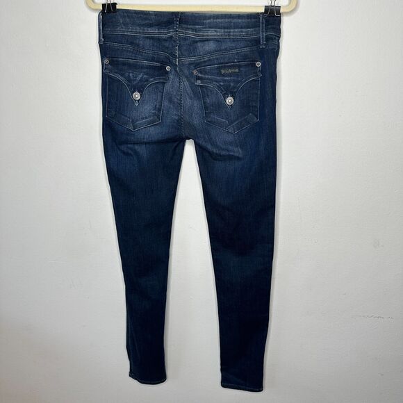 Hudson Collin Dark Blue Wash Low Rise Electric Clover Skinny Denim Jeans Size 26 - Picture 7 of 16